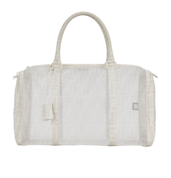 Bauletto Boston Bag, Mesh/Canvas, White, 2305/8BL062.VYU/088, DB, 3*